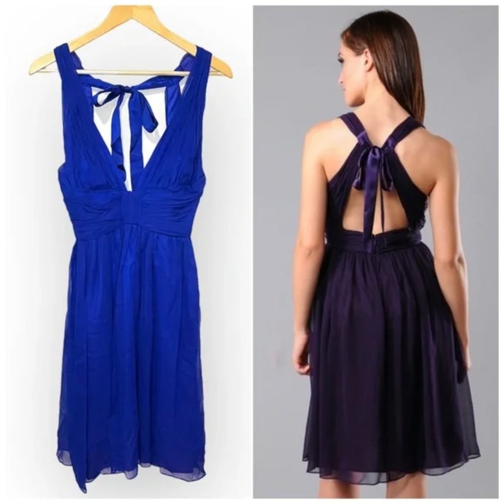 Foley + Corinna "Party in Paris Dress" Slik Plum Dress XS